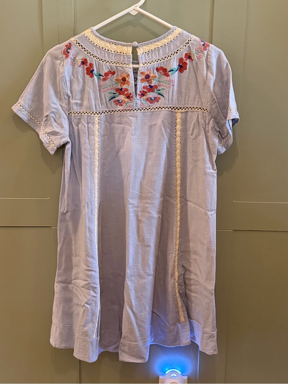 Umgee Short-Sleeve Embroidered Floral Dress - Picture 5 of 7